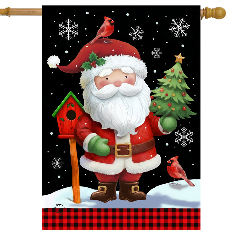Drapeau festif du Père Noël 28 x 40