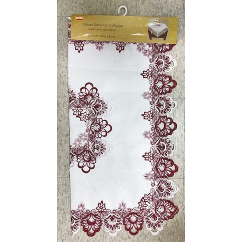 Nappe Lace (33 po²) - Blanc / Bourgogne