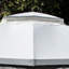 Auvent de jardin 10 'x 12', gris, structure en acier massif, double toit ventilé et parois latérales en filet à fermeture à glissière pour abri de jardin pour activités extérieures, zone de confort