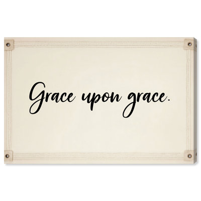  Grace Upon Grace Christian Religious Wall Art Canvas Print, Gallery Wrapped, 45 x 30