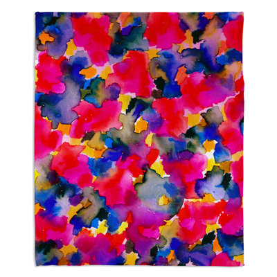 Couverture sherpa doux couleur florale i polaire