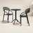Farrah 24'' Round 2 - Person Bistro Set with Open Air Stacking Chairs-87530676