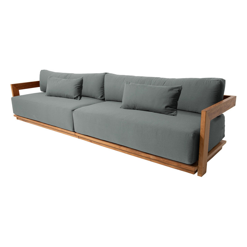 Hermosa Outdoor 4 - Seat Patio Sofa, Charcoal
