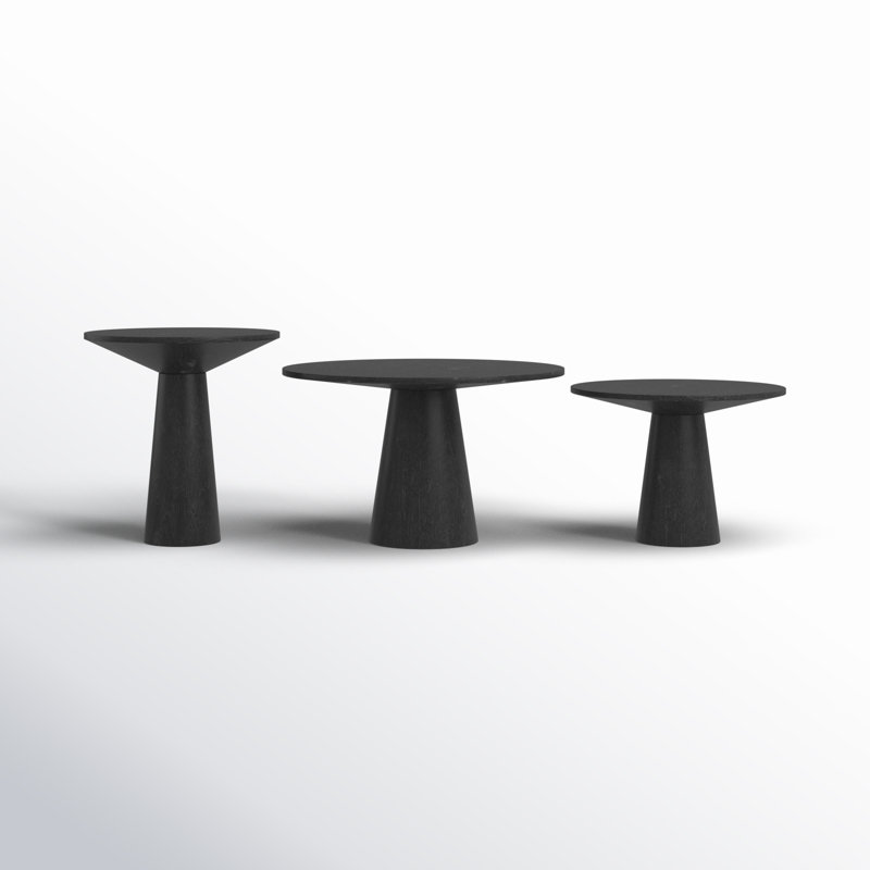 Ensemble de tables basses 3 pièces Wyatt, Noir