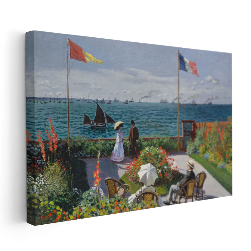 «Garden at Sainte-Adresse», reproduction d'art sur toile, H 24 po x l 36 po