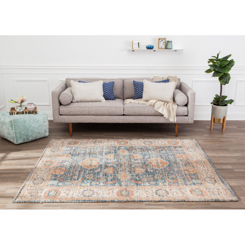 Evansville Flatweave Oriental Indoor Rug, Rectangle 7'6" x 9'