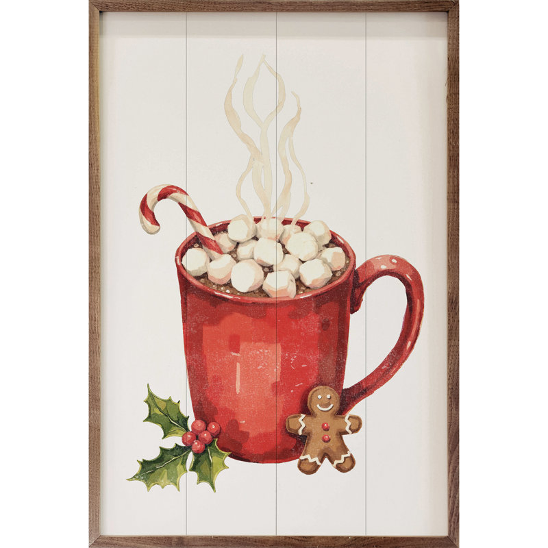 Noël chocolat chaud, H 36 po x l 24 po