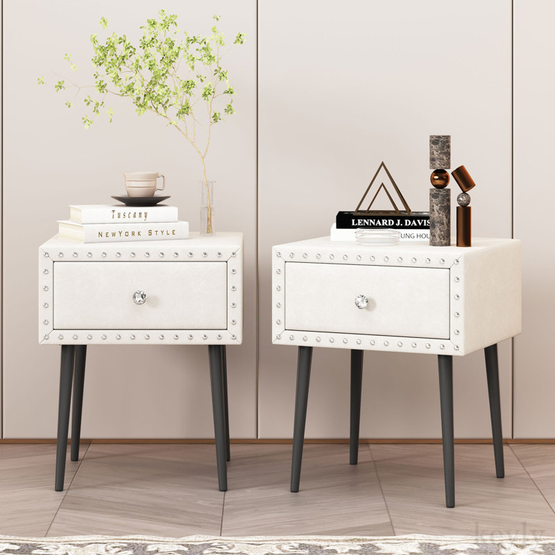 Table de chevet Nela, Beige