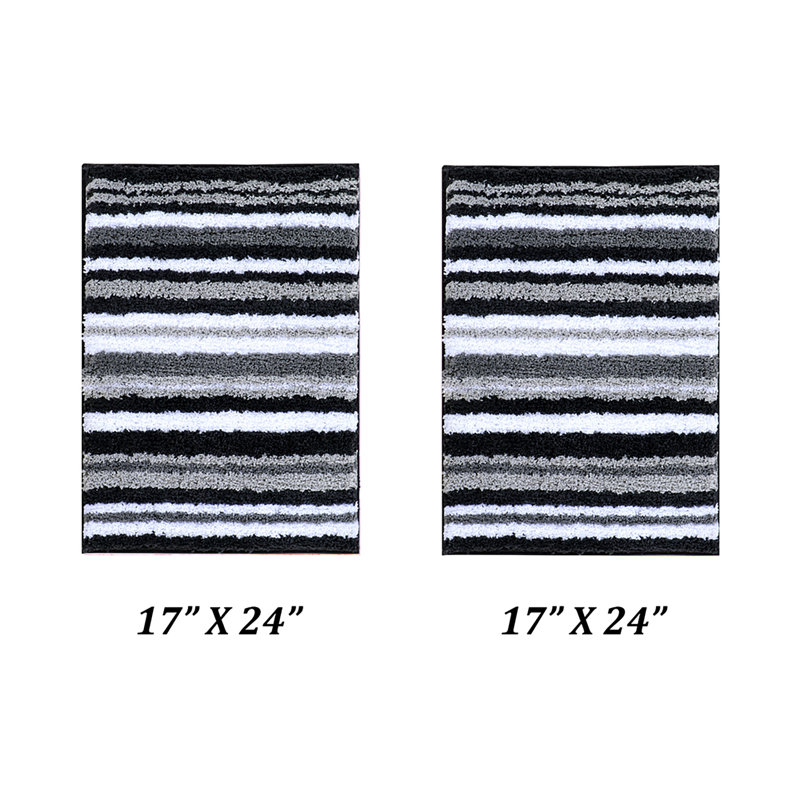 Anjelique Non-Slip Bath Rug, Gray