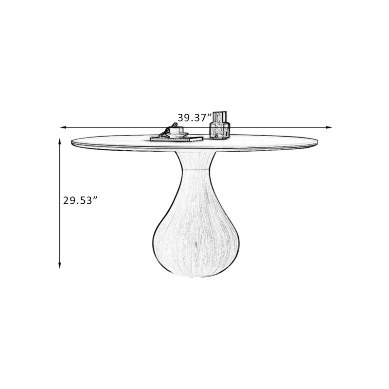 Table de salle à manger blanche, H 29,53 po x L 39,37 po x l 39,37 po