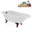 62" Streamline Clawfoot Tub,Tray,Drain, Clawfeet-101628986-102218230