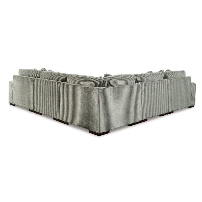 Canapé modulaire Adriona Fog 5pc LAF, Orienté à gauche (vu de face)