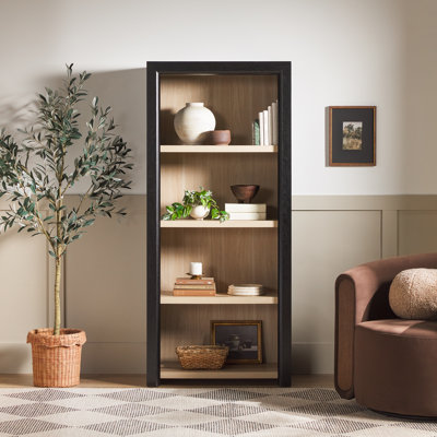 Cottrell 72.25" H x 32" W 4-Tier Wood Bookshelf Shelving Unit
