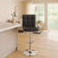 Miah Swivel Upholstered Adjustable Height Counter Stool with Metal Frame-29205564