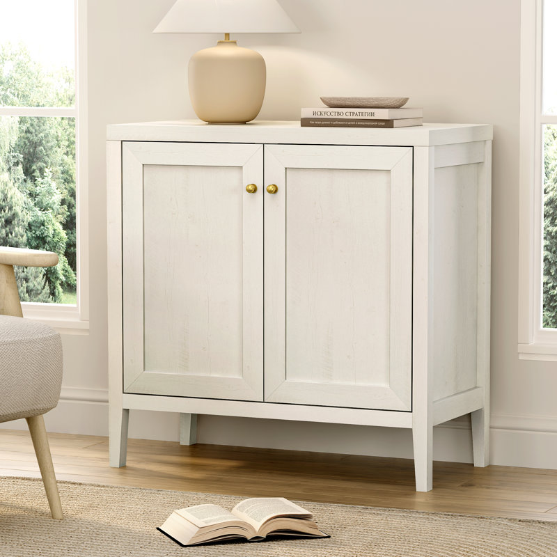 Buffet 31,5 po de hauteur à 2 portes Farmhouse Buffet, Blanc antique, 1