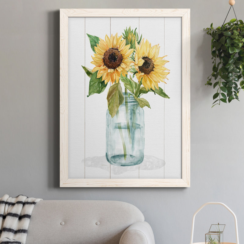 Sunny Day II - reproduction d'art sur toile, H 24 po x l 18 po x P 1,5 po, Toile à cadre blanc