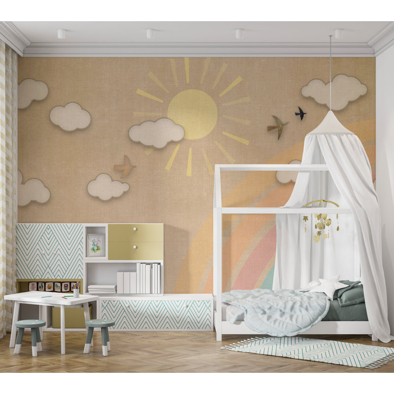 Papier peint pour enfants - Aesthetic Rainbow Day, L 39 po x L 27 po