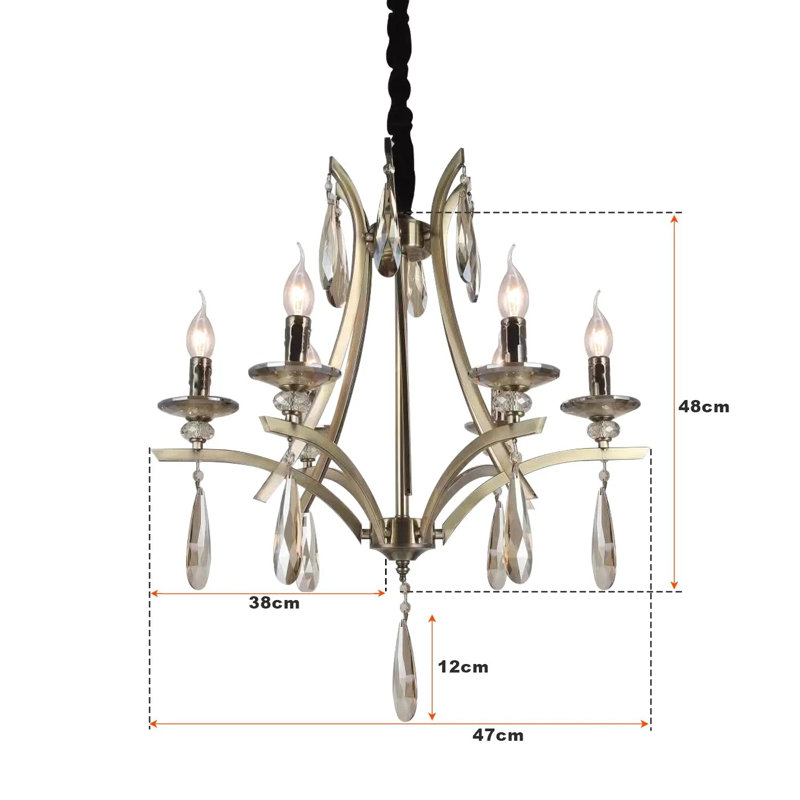 6 - Light Candle Style Chandelier