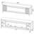 Carey 79-Inch TV Stand Fireplace Media Console Dark Pine