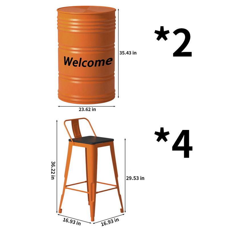Ensemble de salle à manger 23,62 po Kaiyel, 6, 36.22" H
