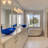 Blue Foiled Glass Oval Vessel Bathroom Sink