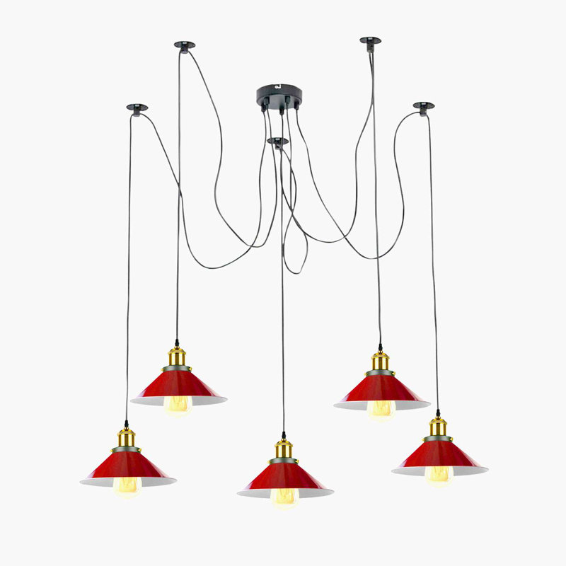 Amyanne 5 - Light Kitchen Island Pendant, Red