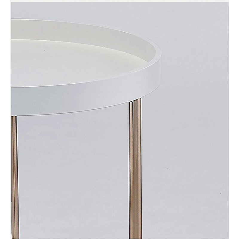 Table d'appoint 21,75 po Edis, Blanc