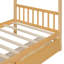 Lit simple, maison en bois avec tiroirs-473937367-473937360