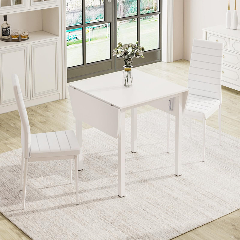 Cassondra 2 - Person Dining Set, White, White