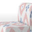 Fauteuil de chambre à motif géométrique en velours bleu à motif géométrique