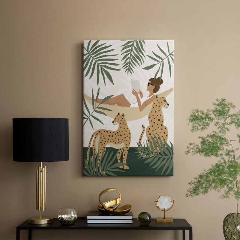 Tropical Reading II -Custom Wrapped Gallery Cavas