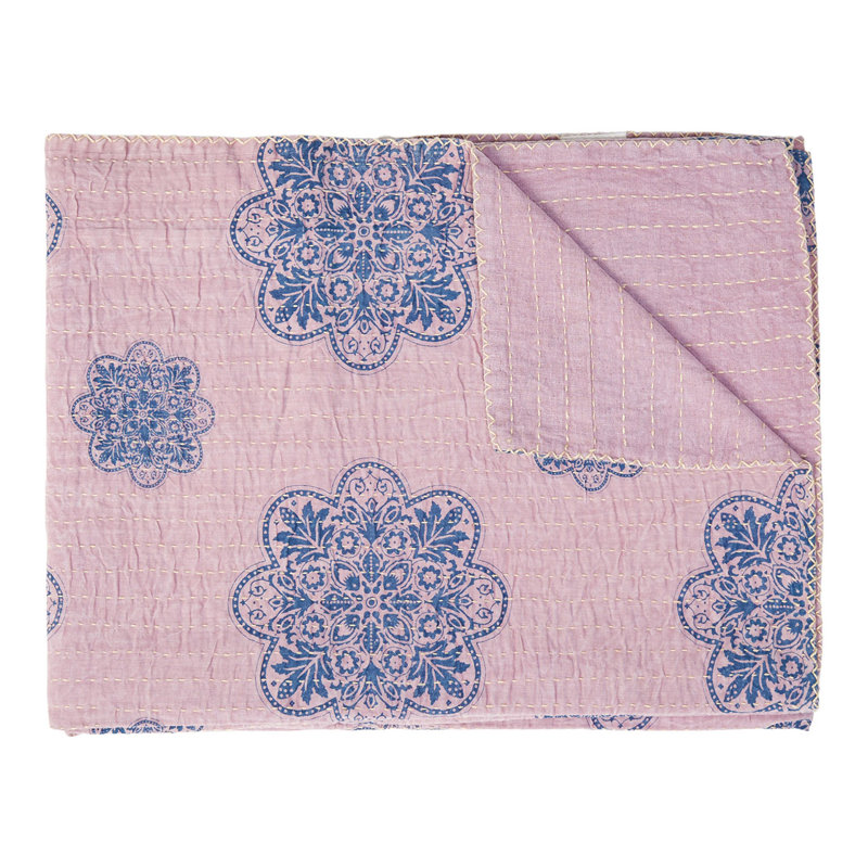 Kantha Knitted Throw Blanket