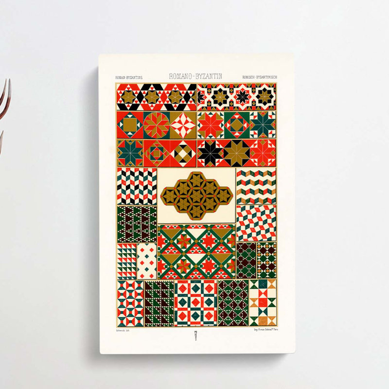 Roman-Byzantine Patterns - Wrapped Canvas Print, 60cm H x 40cm W x 3cm D