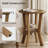 Round Solid Wood Side Table With Lower Shelf