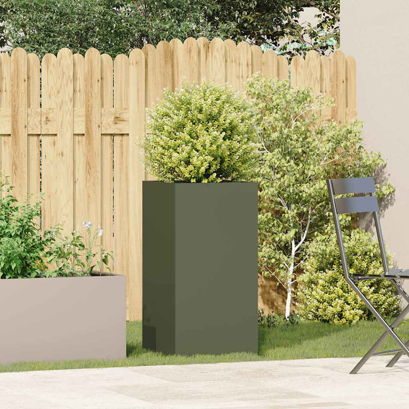 Metal Planter Box, Olive Green