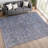 Machine Washable Indoor/Outdoor Chantille ACN2324 Ikat Rug-1400461472