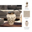 Pot contemporain sculpté ondulé avec couvercle métallique-1846889018