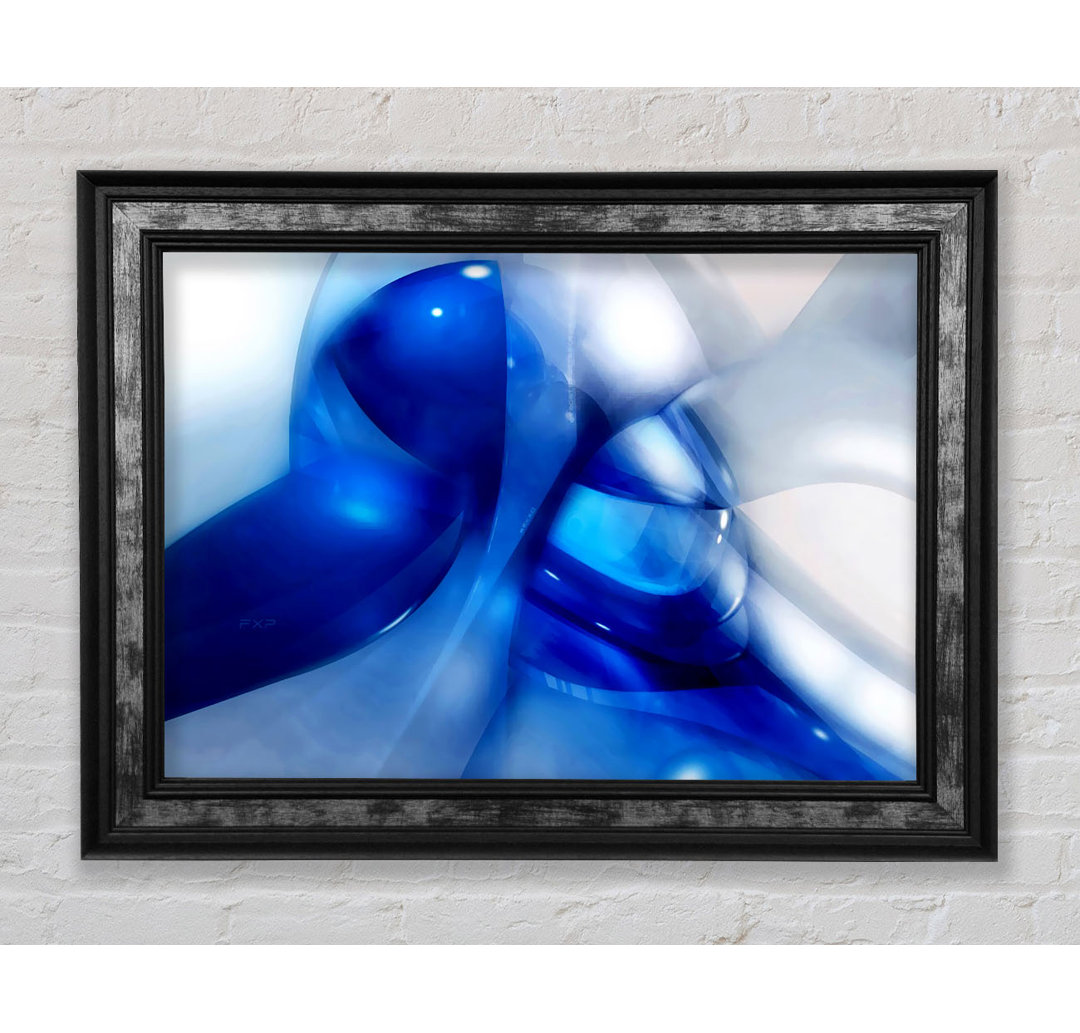 Liquid Blue Energy - Bilderrahmen Kunstdrucke