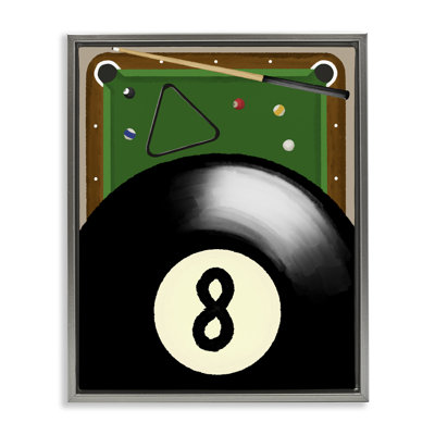 Billiard Table & Balls Floating Frame, design by Jennifer Stith