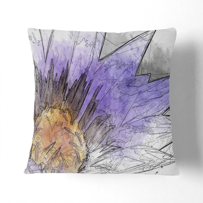 Abstract Square Cushion, 55cm H x 55cm W x 20cm D, Stone