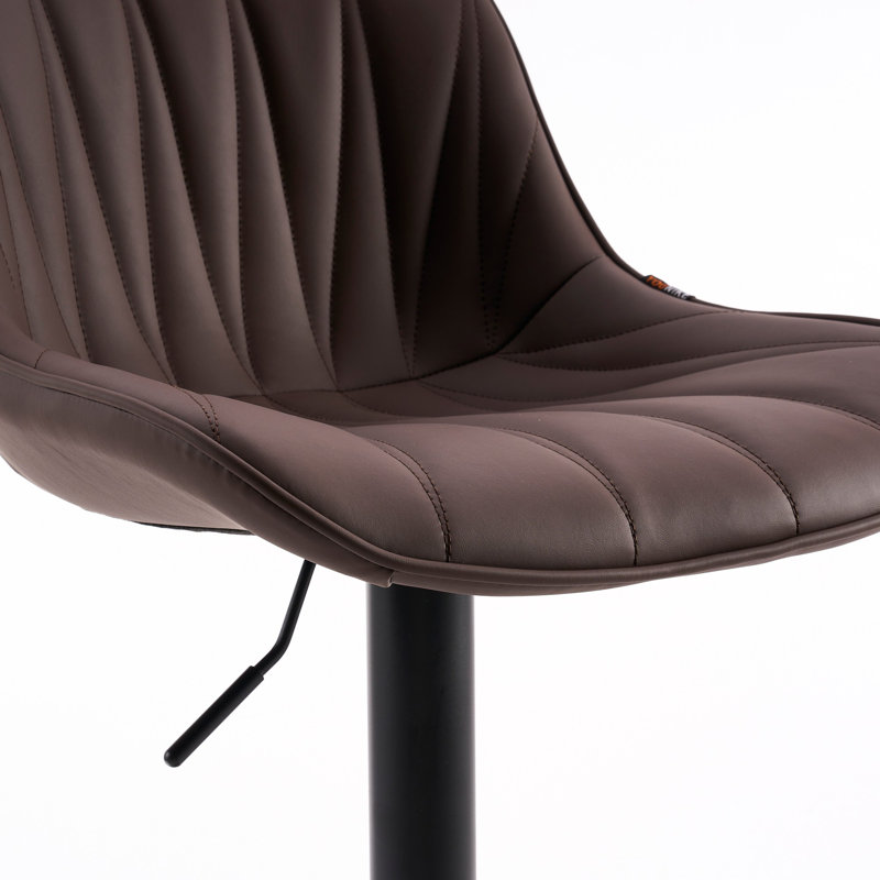 Tabourets de bar pivotants à hauteur réglable Modern, Brun