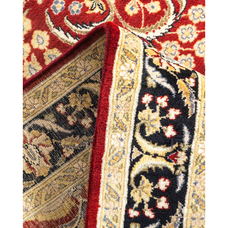 One-of-a-Kind Scatter 2000s Wool Area Rug in Red