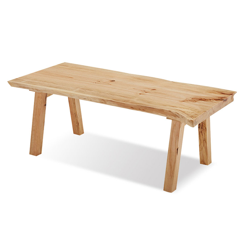 Table de salle à manger en bois massif de couleur Burlywood pour salle à manger / cuisine, 29.53”H x 86.61”L x 35.43”W