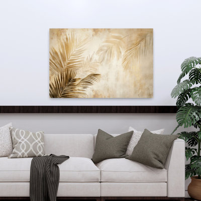 Art contemporain contemporain, paysage de palmier moderne abstrait