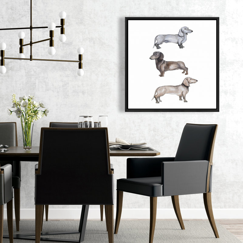 " Dachshund Dogs ", 24" H x 24" W