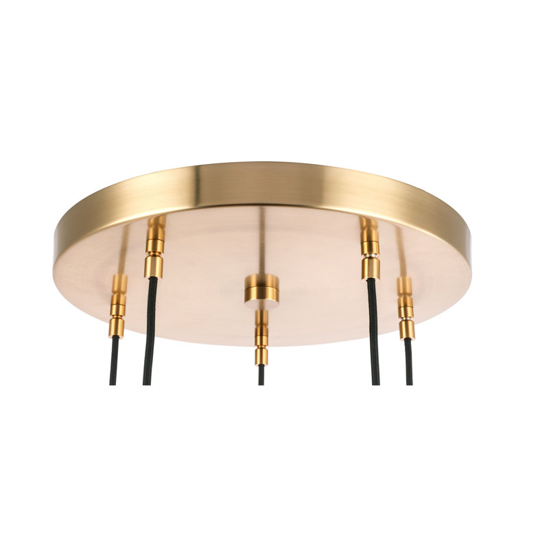 Shults 5 - Light Cluster Pendant, Brass, Halogen