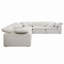 Chaise sans accoudoirs modulaire Naveen, lin ivoire