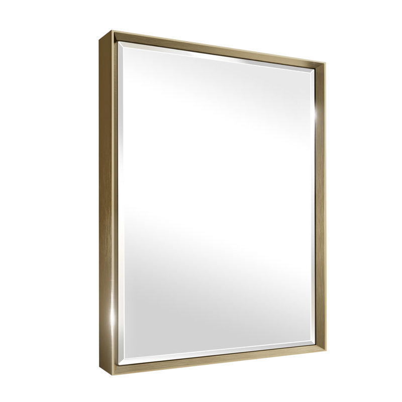 Miroir mural Lohoski, Or brossé, 32 po x 24 po