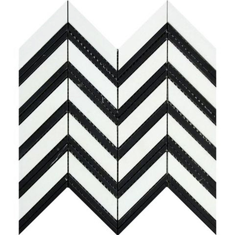 Carreaux de mosaïque en marbre et chevron en marbre