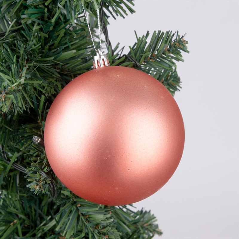 Polyvinyl Chloride (PVC) Bauble, 15cm H x 15cm W x 15cm D, Rose Gold